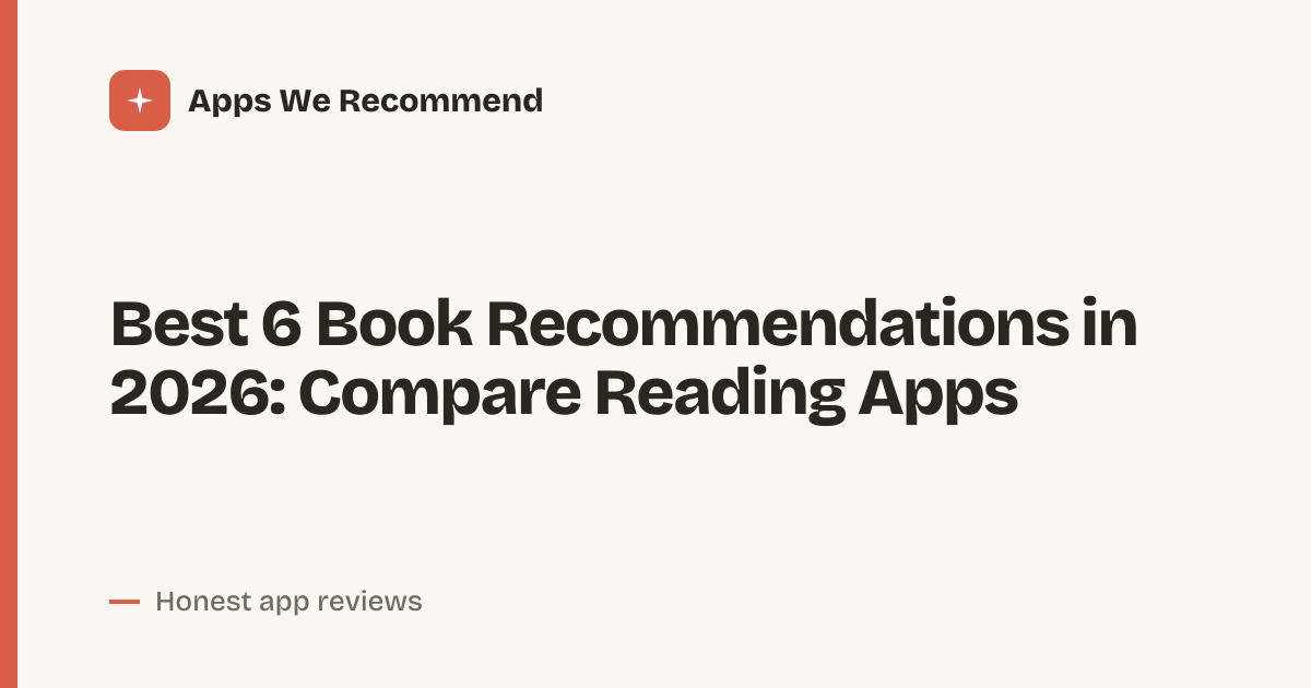 Cover for Best 6 Book Recommendations in 2026: Find Your Next Read