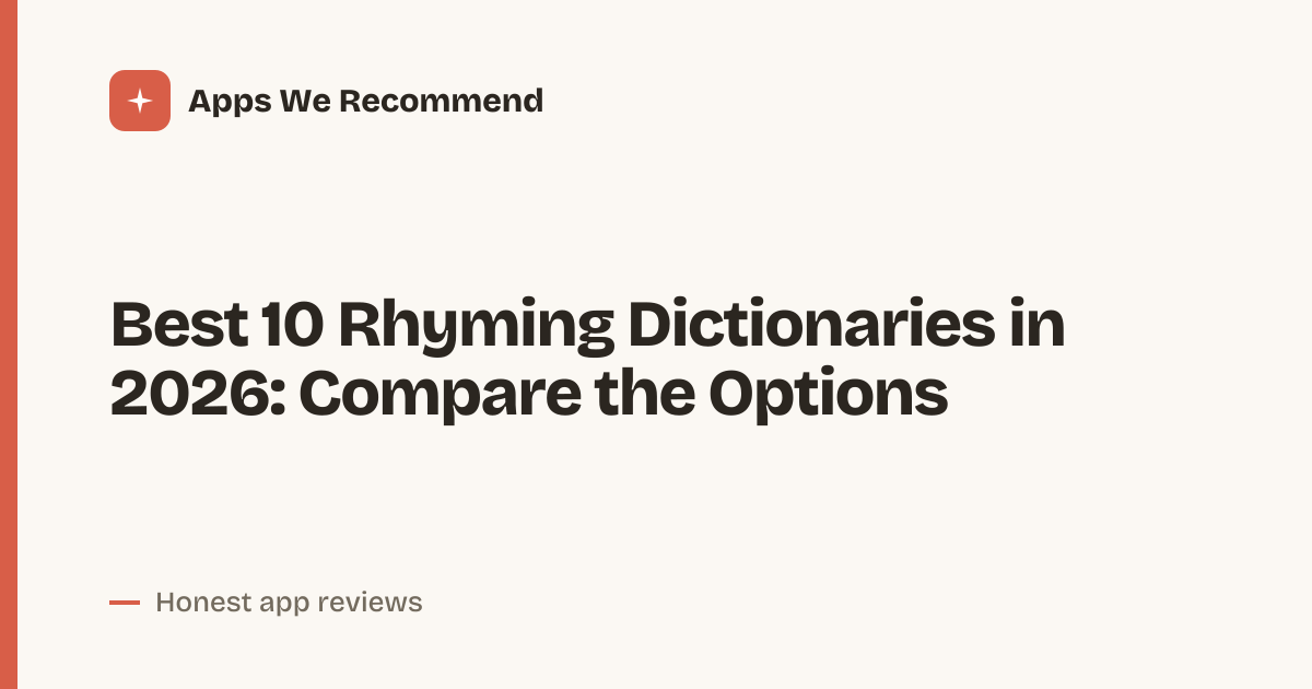 Cover for Best 10 Rhyming Dictionaries in 2026: Find Your Flow