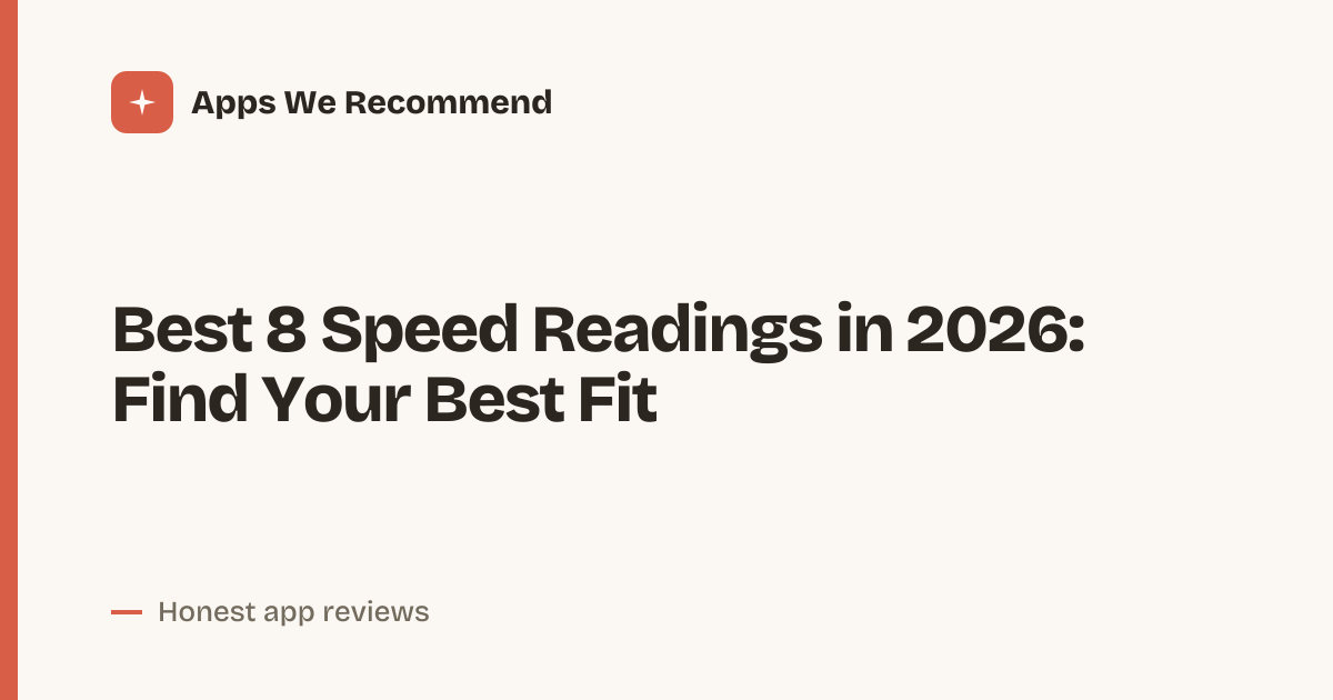 Cover for Best 8 Speed Readings in 2026: Compare Features and Modes